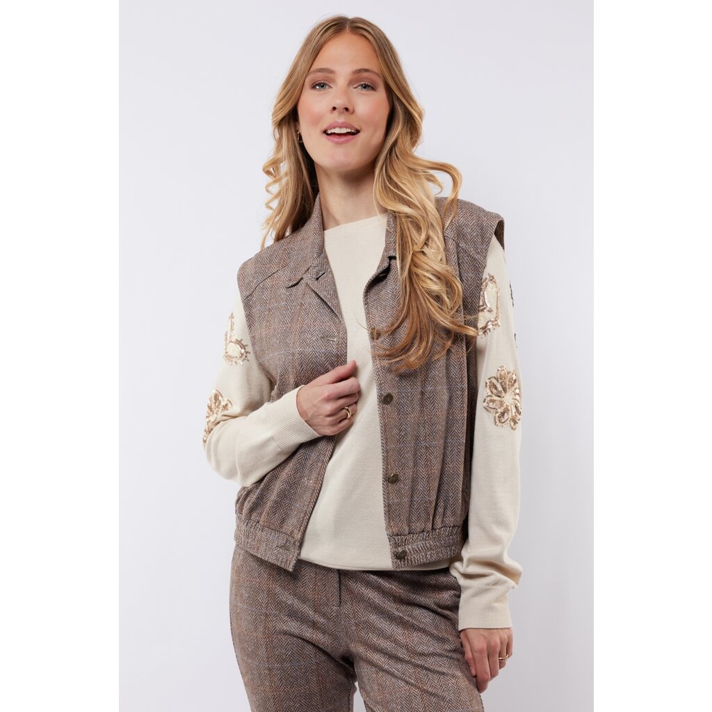 C&S the label Gilet Guusje Camel