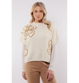 C&S the label Gilet Violette Camel