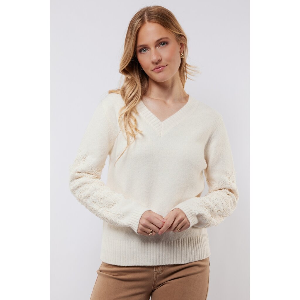 C&S the label Trui Katja Wool White