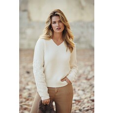 C&S the label Trui Katja Wool White