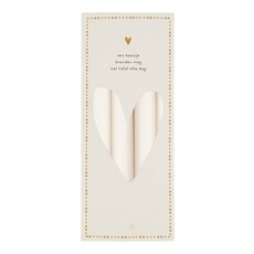 Zusss set van 4 rustieke kaarsen 20cm