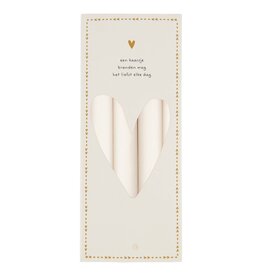 Zusss set van 4 rustieke kaarsen 20cm