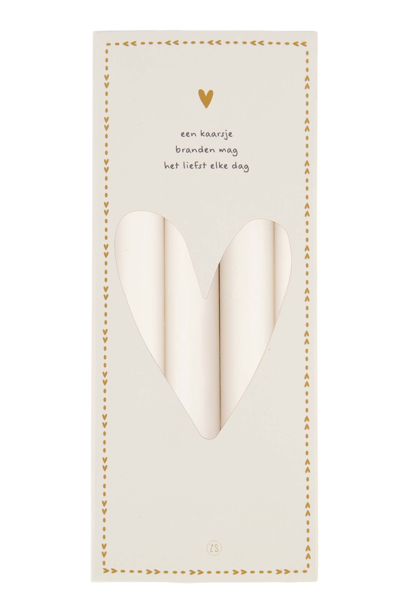 Zusss set van 4 rustieke kaarsen 20cm