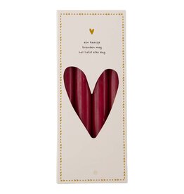 Zusss set van 4 rustieke kaarsen 20cm