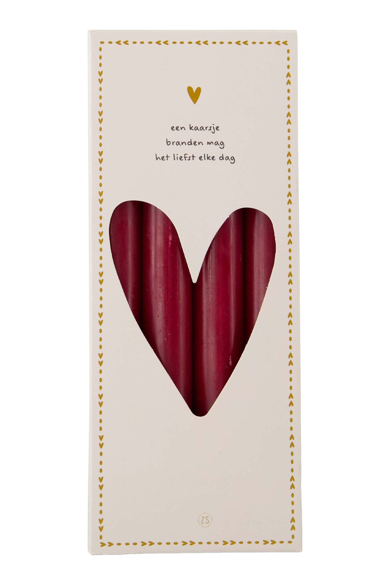 Zusss set van 4 rustieke kaarsen 20cm