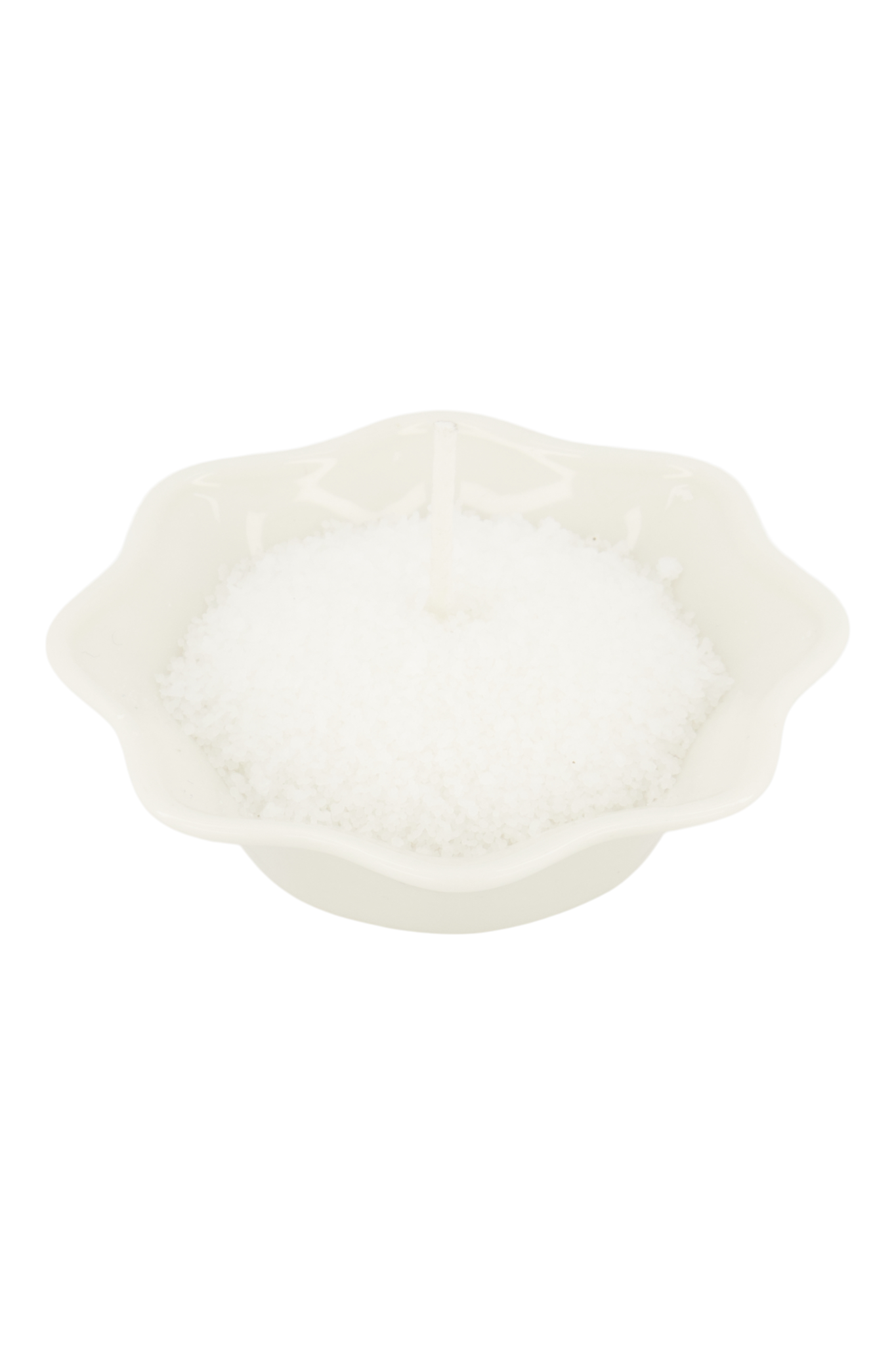 Zusss waxinelichthouder keramiek schulp wit