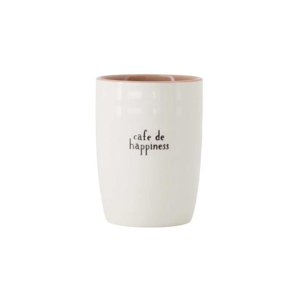 Zusss koffiemok cafe de happiness wit/zwart