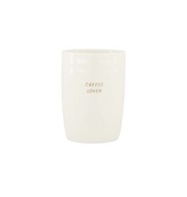 Zusss koffiemok coffee lover wit/goud