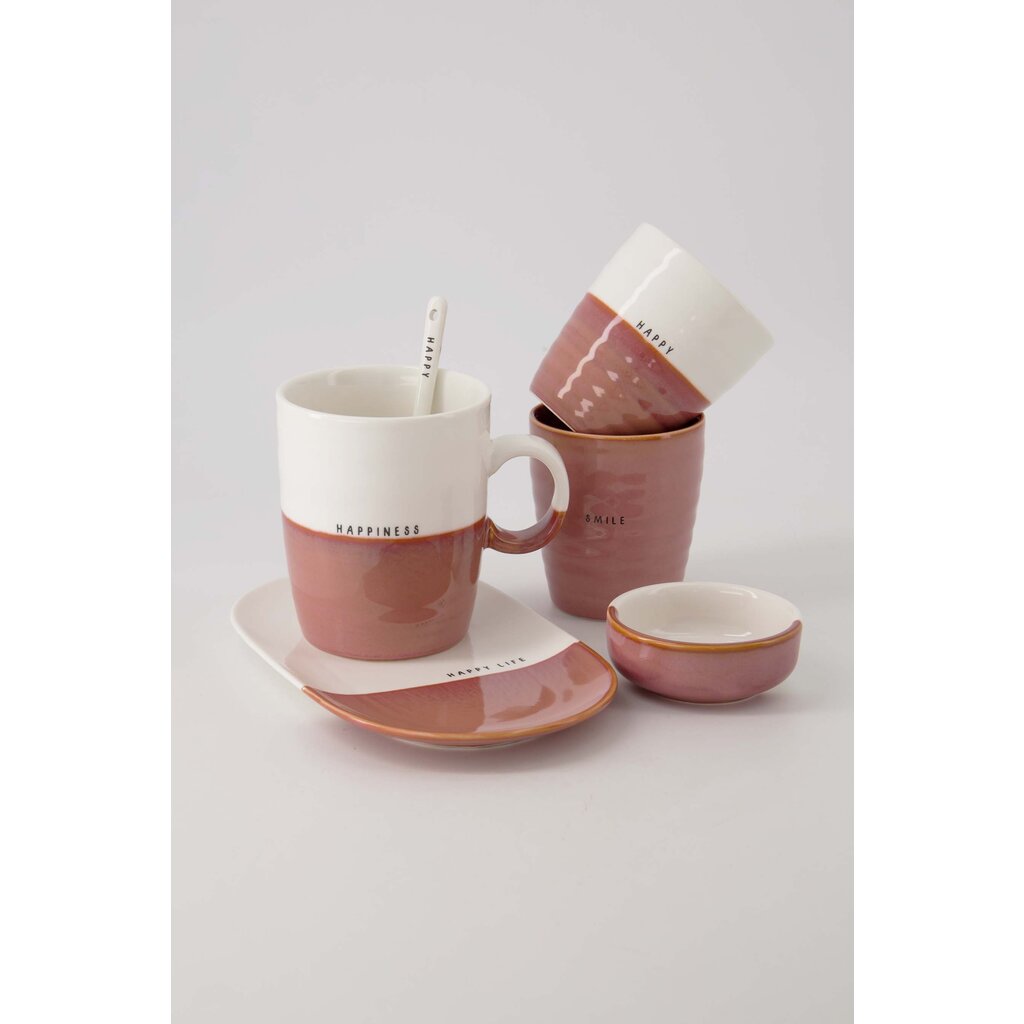 Zusss koffiemok smile burgundy