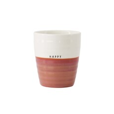 Zusss koffiemok happy wit/burgundy