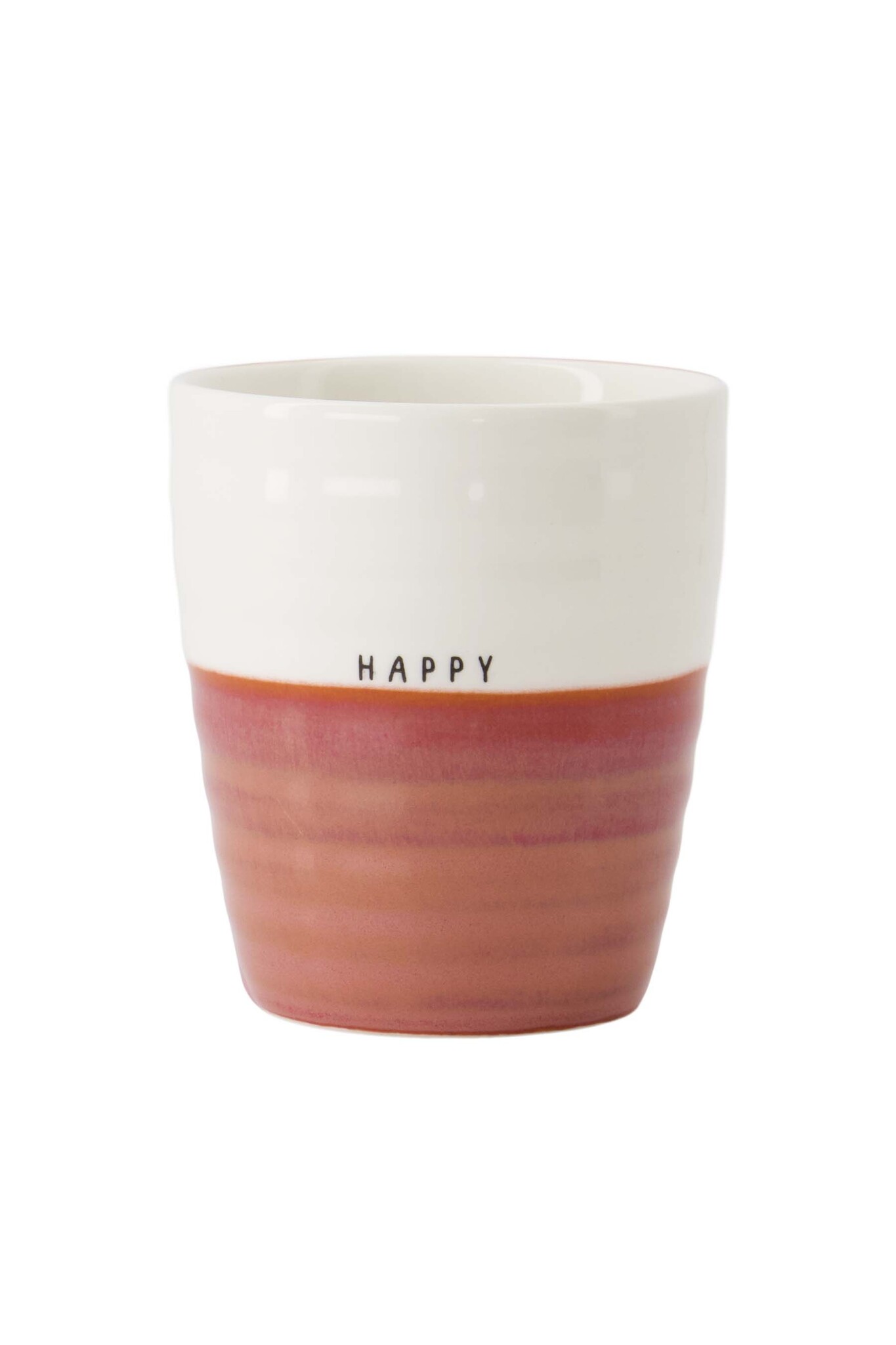 Zusss koffiemok happy wit/burgundy