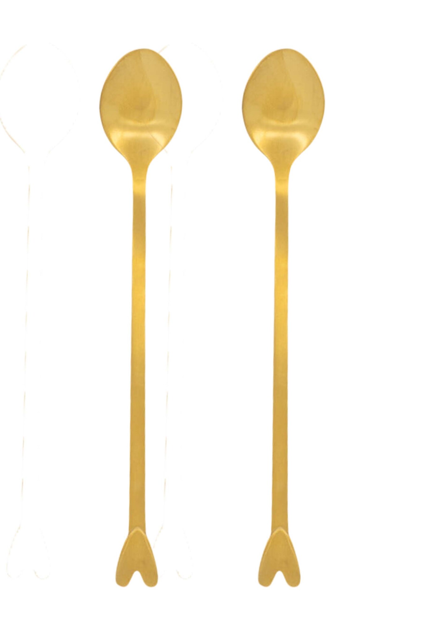 Zusss set van 2 lange lepels hartje