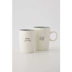 Zusss koffiemok je bent geweldig wit/grijsblauw