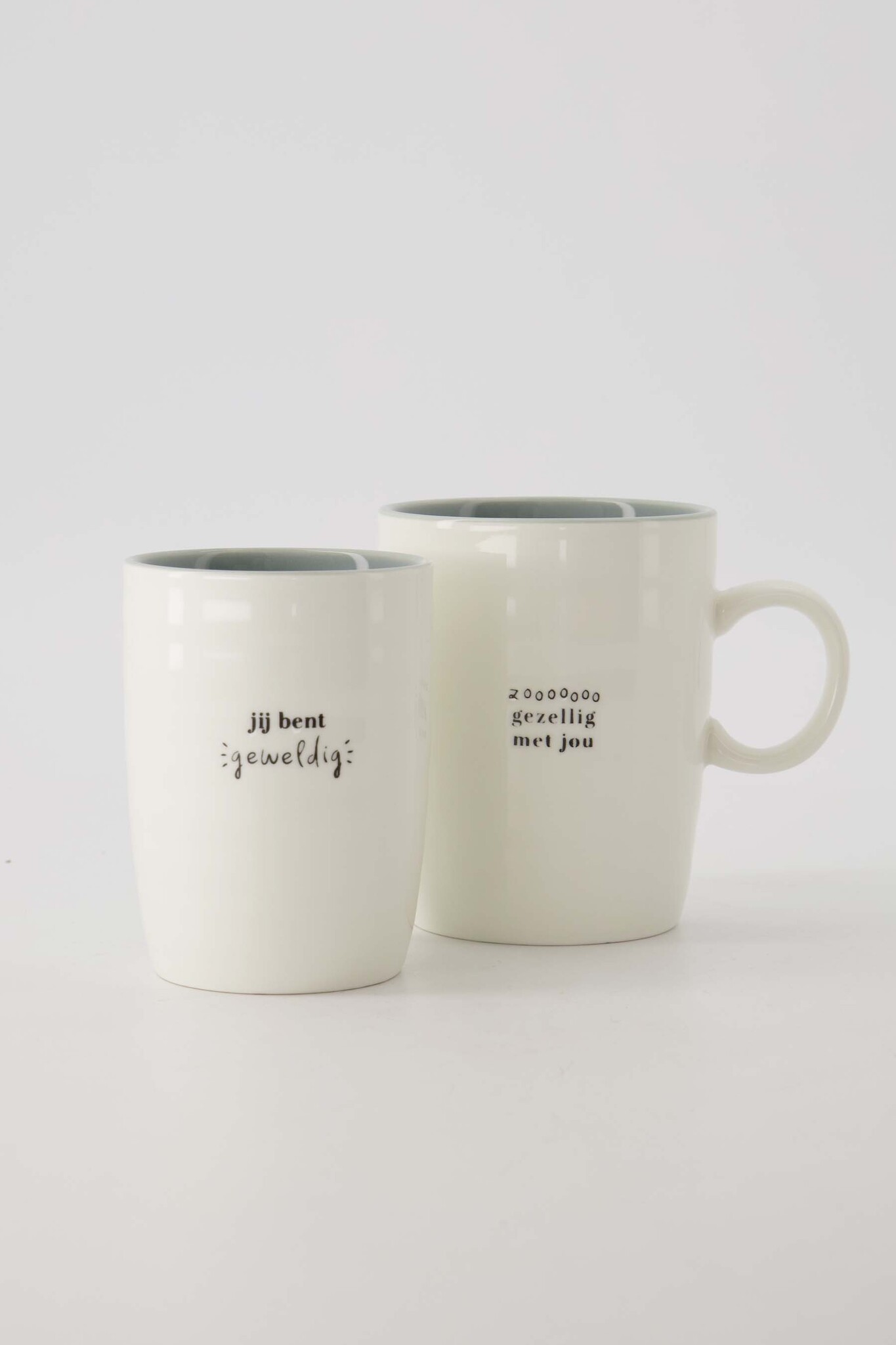 Zusss koffiemok je bent geweldig wit/grijsblauw