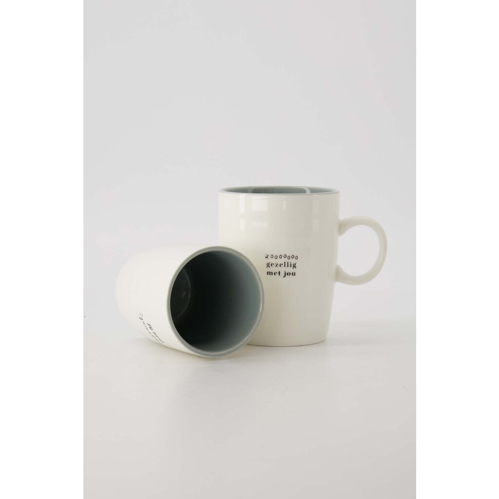 Zusss koffiemok je bent geweldig wit/grijsblauw