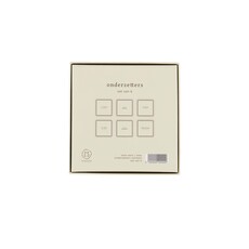 Zusss set van 6 onderzetters zand/antracietgrijs