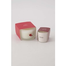 Zusss geurkaarsje in wikkel hartjes wit/rood