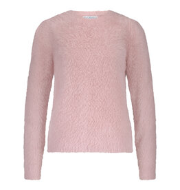 Red Button Fuzzy Puff sleeve