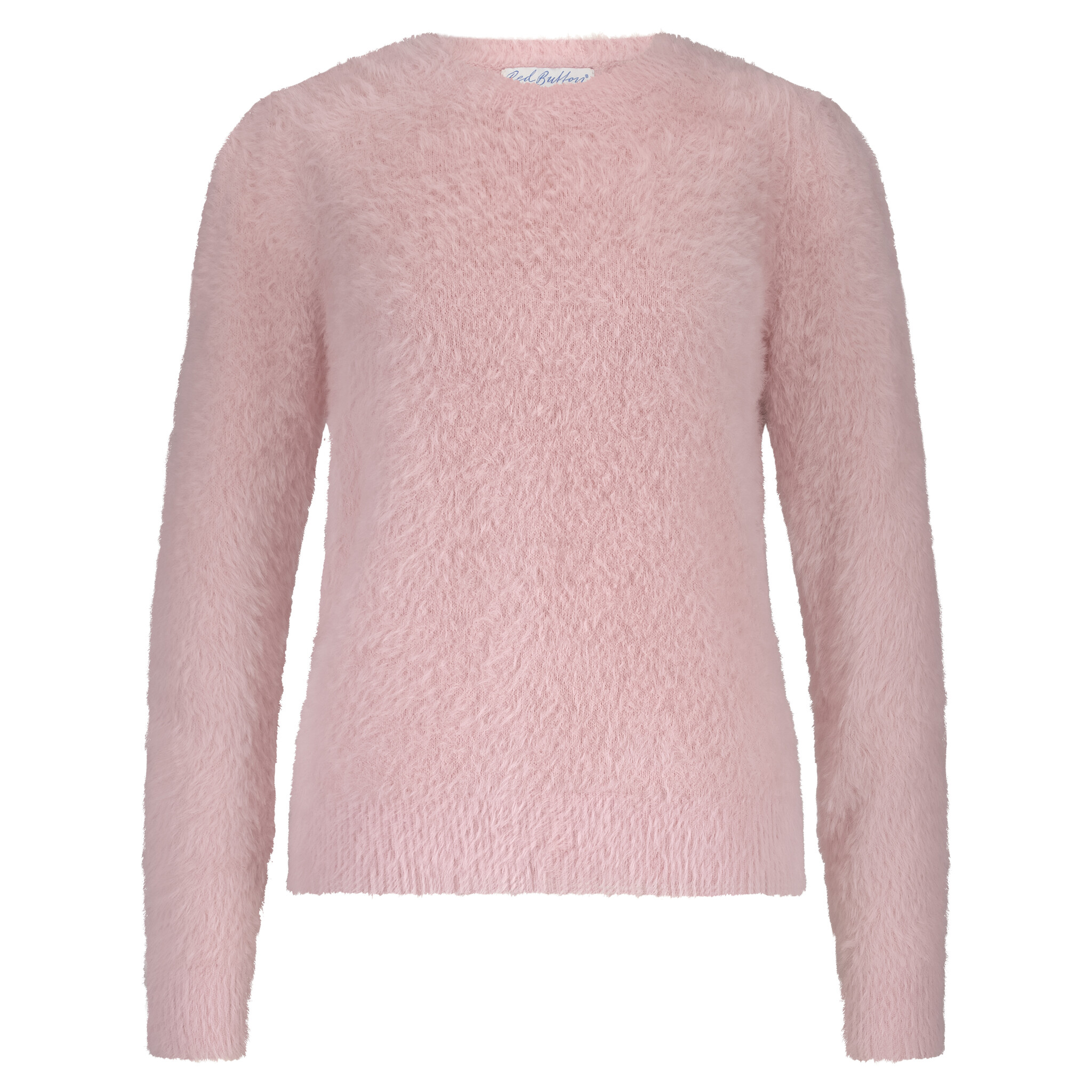 Red Button Fuzzy Puff sleeve