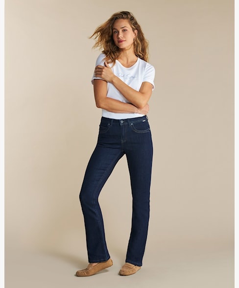 Red Button Babette classic blue