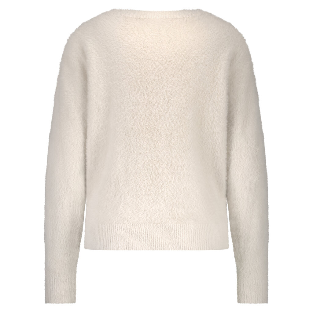 Red Button Fluffy Sweater