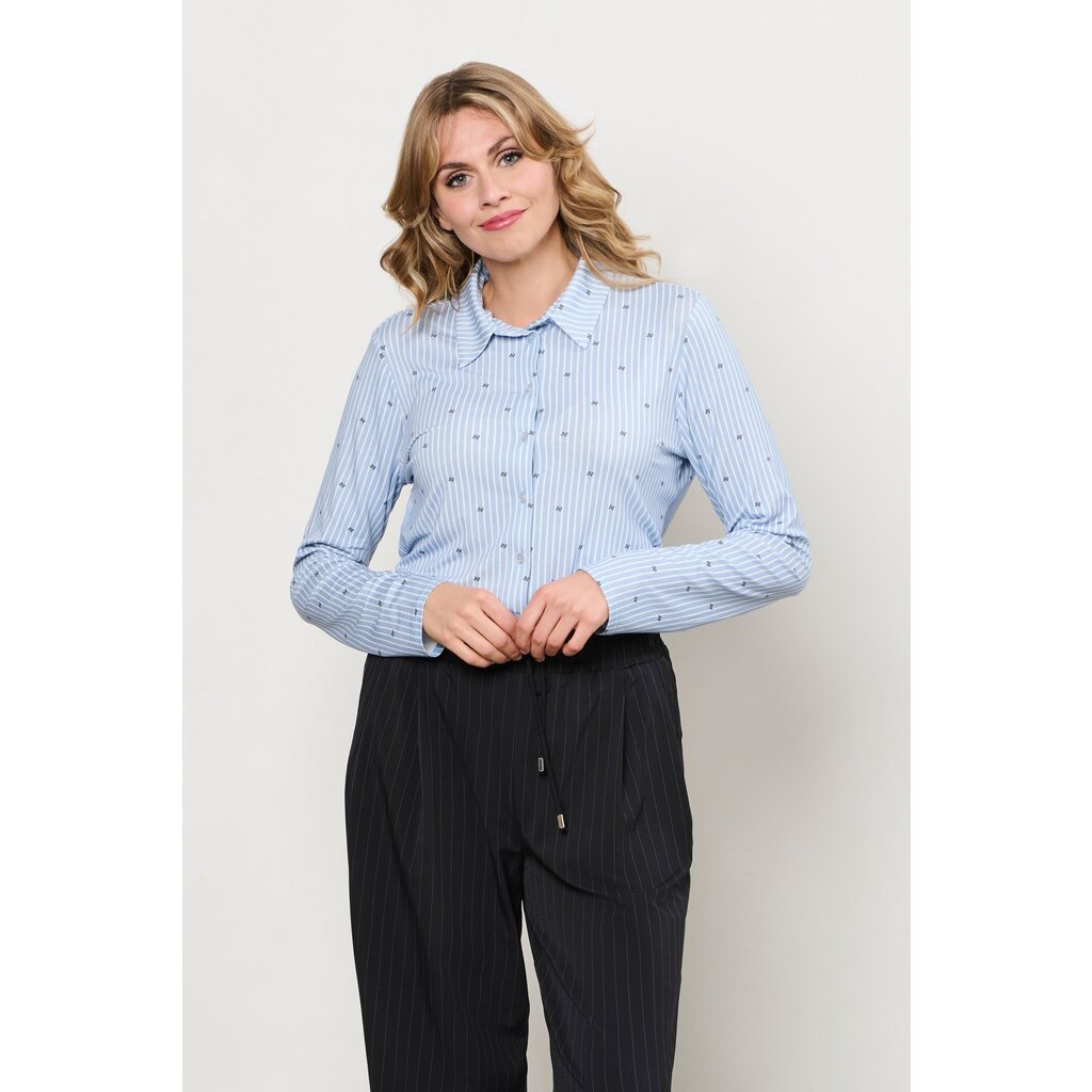 &Co Blouse Lotte stripe logo