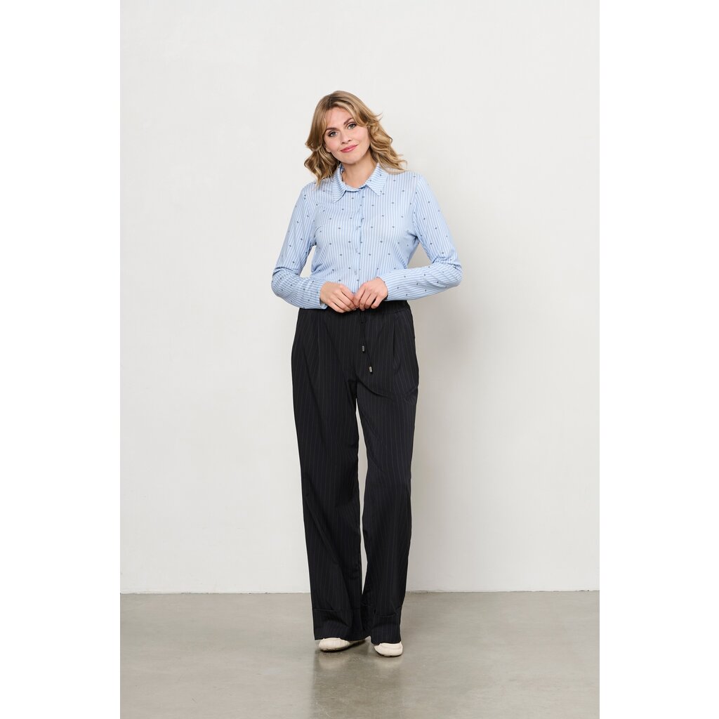 &Co Blouse Lotte stripe logo