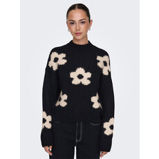 JDY Trui Kilian Flower Black