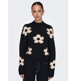 JDY Trui Kilian Flower Black