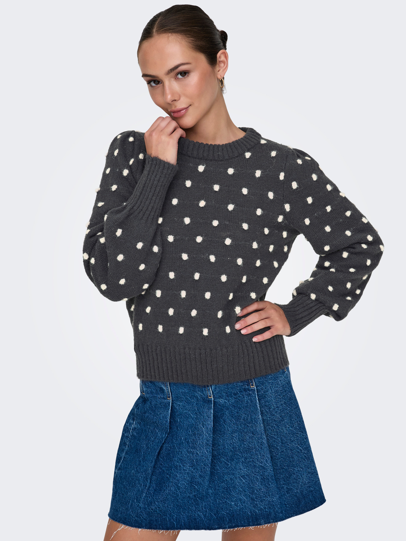JDY Trui Sigrid Dark Grey