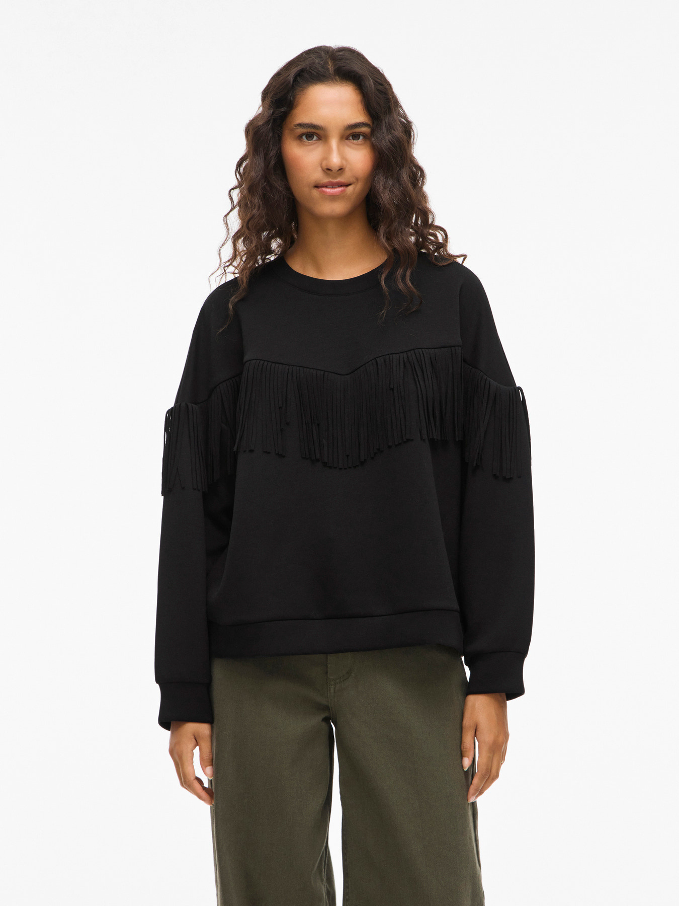 Vila Sweater Vireflect Fringe