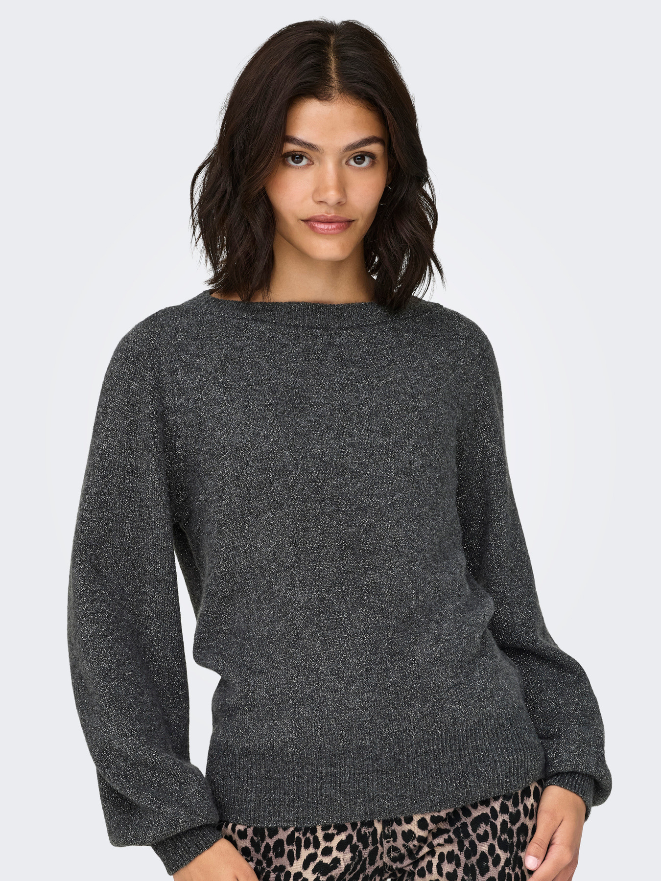 JDY Trui Rue glitter Dark Gray