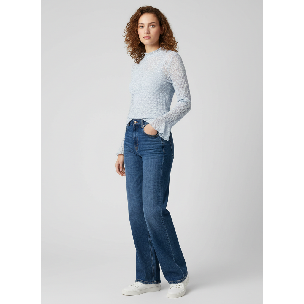 Kilky Top kilky flared light blue