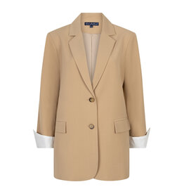 Red Button Blazer Palazzo Sand