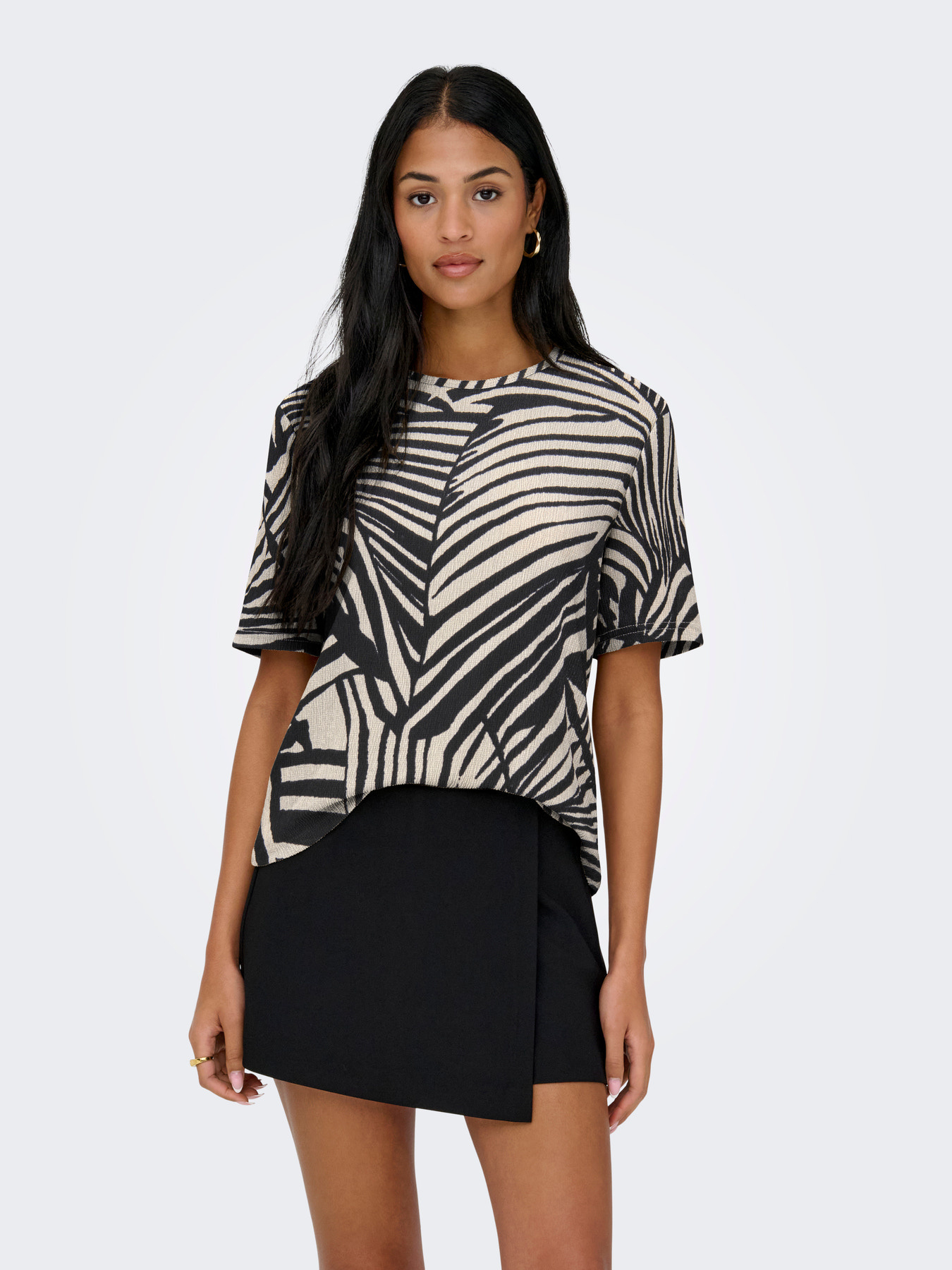 JDY Top Debbie Black Print