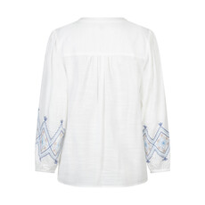 Red Button Blouse & Embroidery