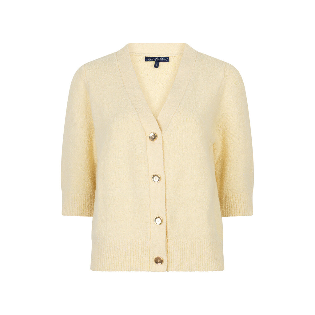 Red Button Vest Popcorn Butter Yellow