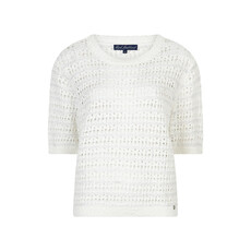 Red Button Top Jolene White