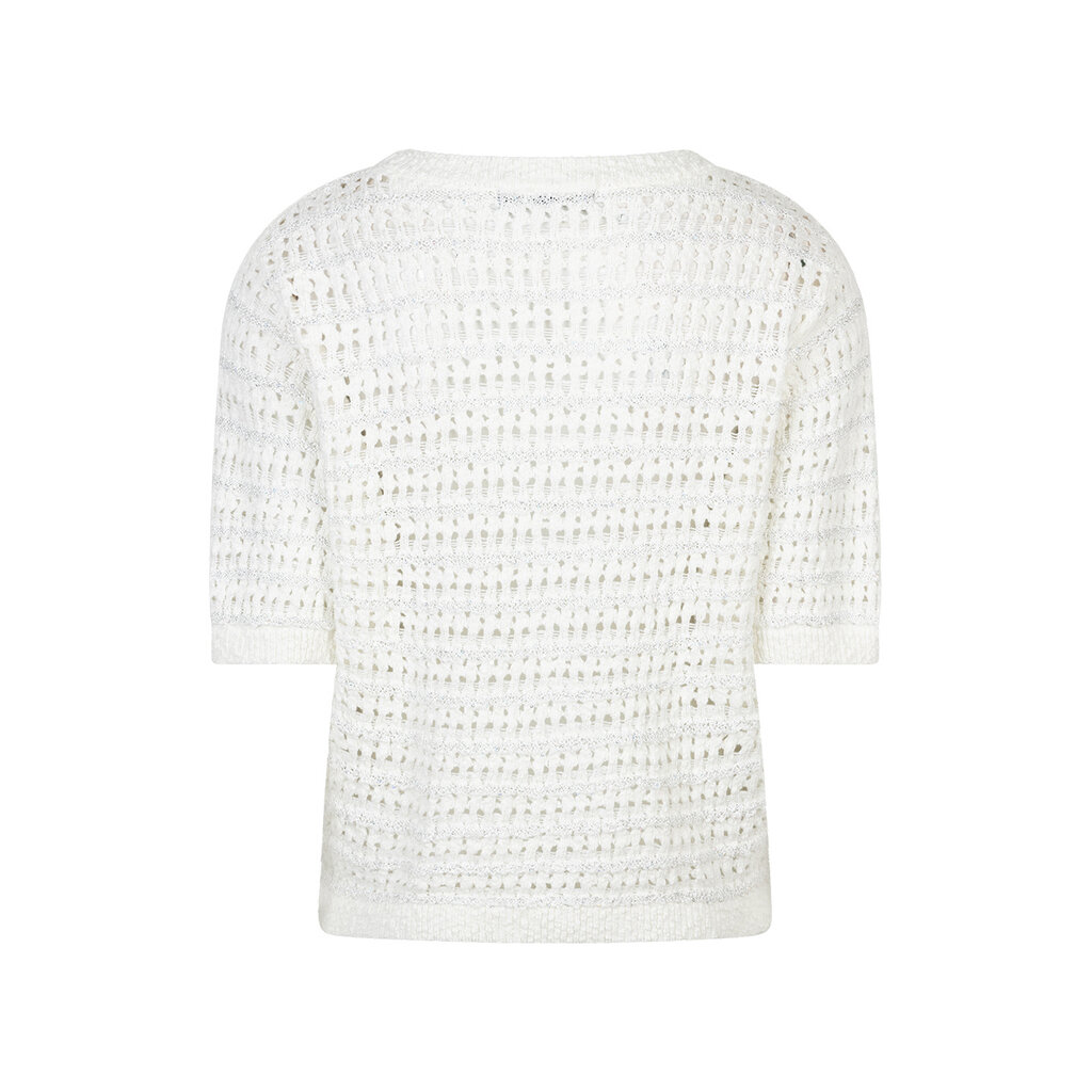 Red Button Top Jolene White