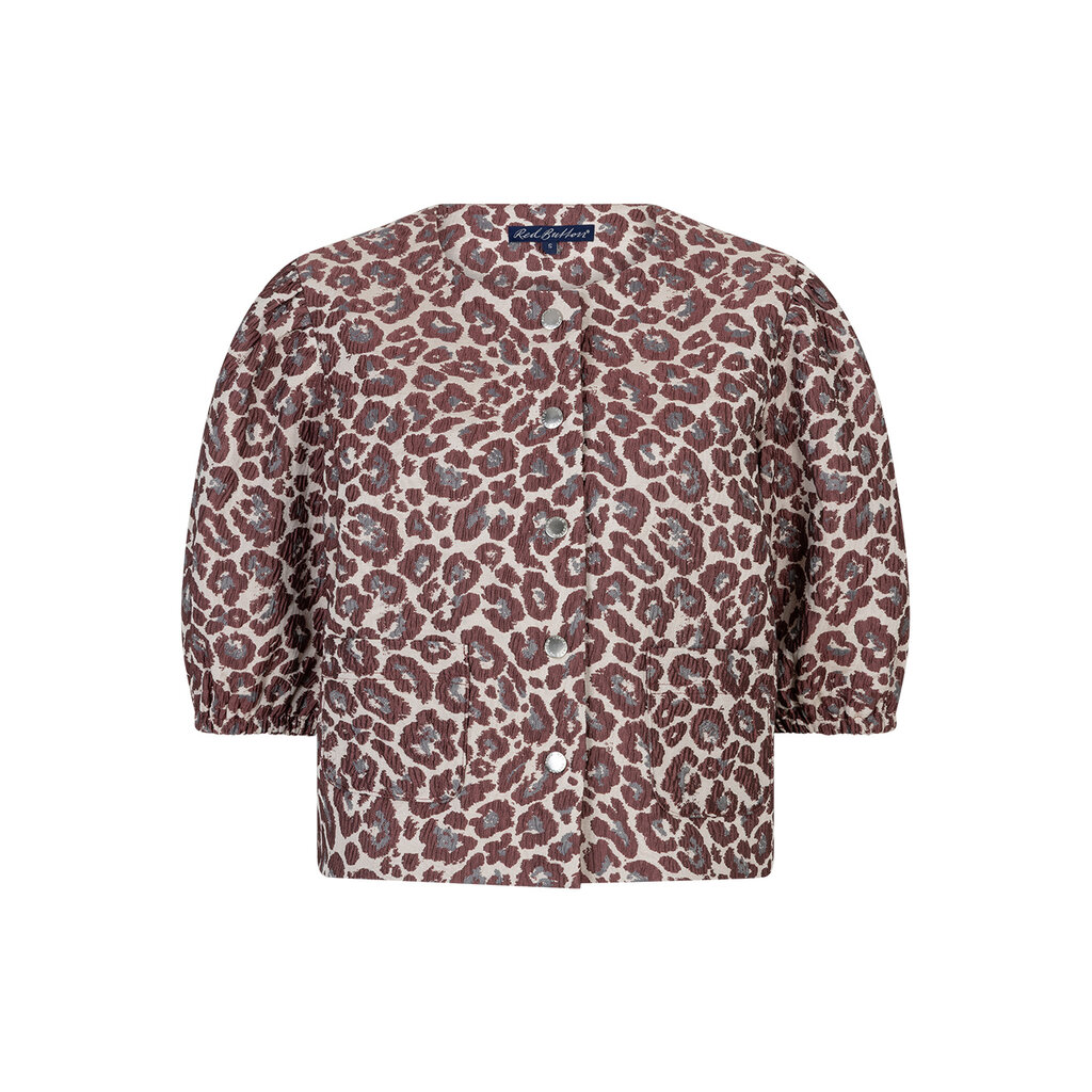 Red Button Jacket Danelle Leopard