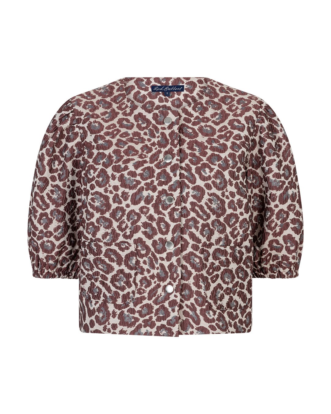 Red Button Jacket Danelle Leopard