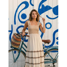 Golden Live Maxi smocked dress