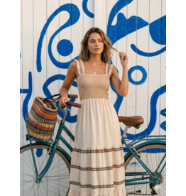 Golden Live Maxi smocked dress