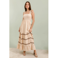 Golden Live Maxi smocked dress