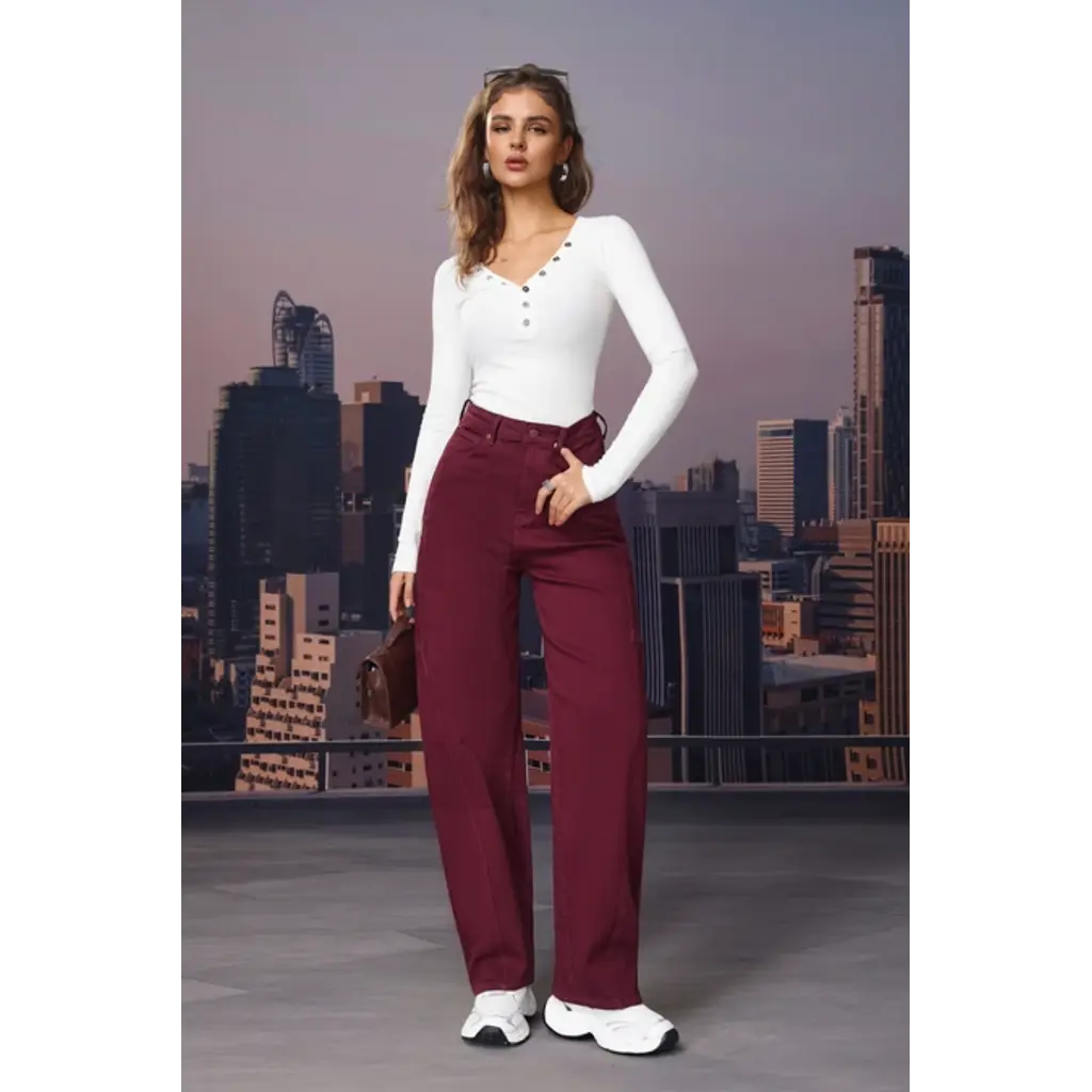 Jewelry Balloon jeans Burgundy