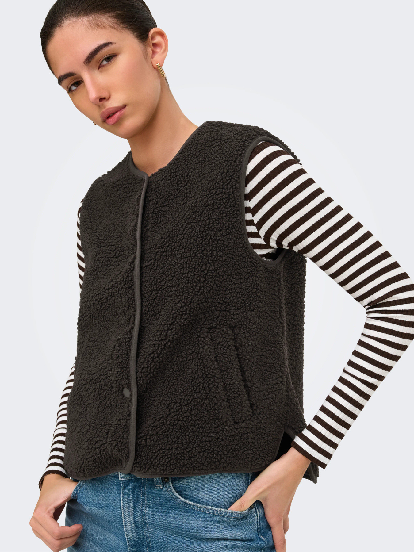 JDY Gilet Simina Chocolate