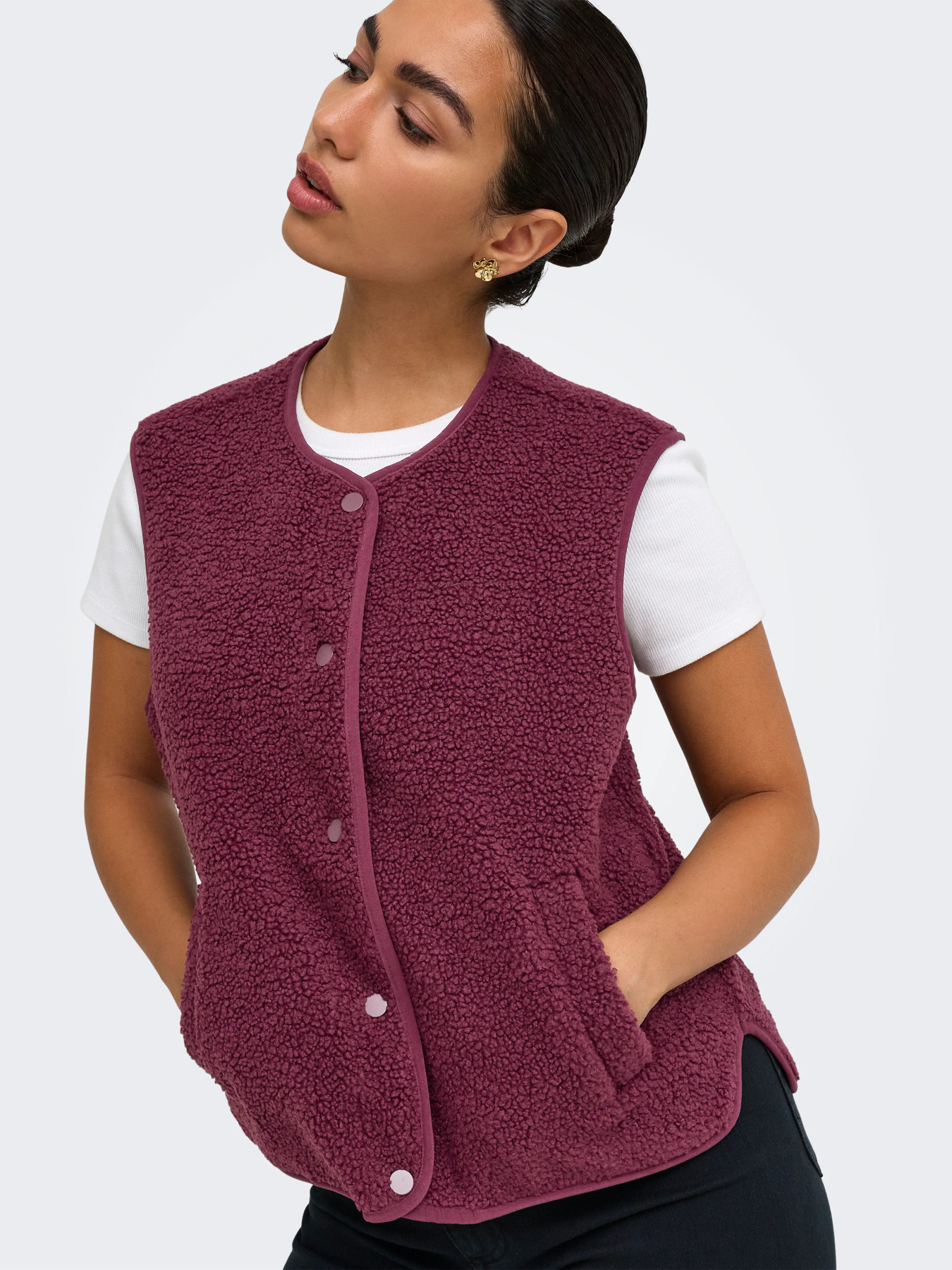 JDY Gilet Simina Wine