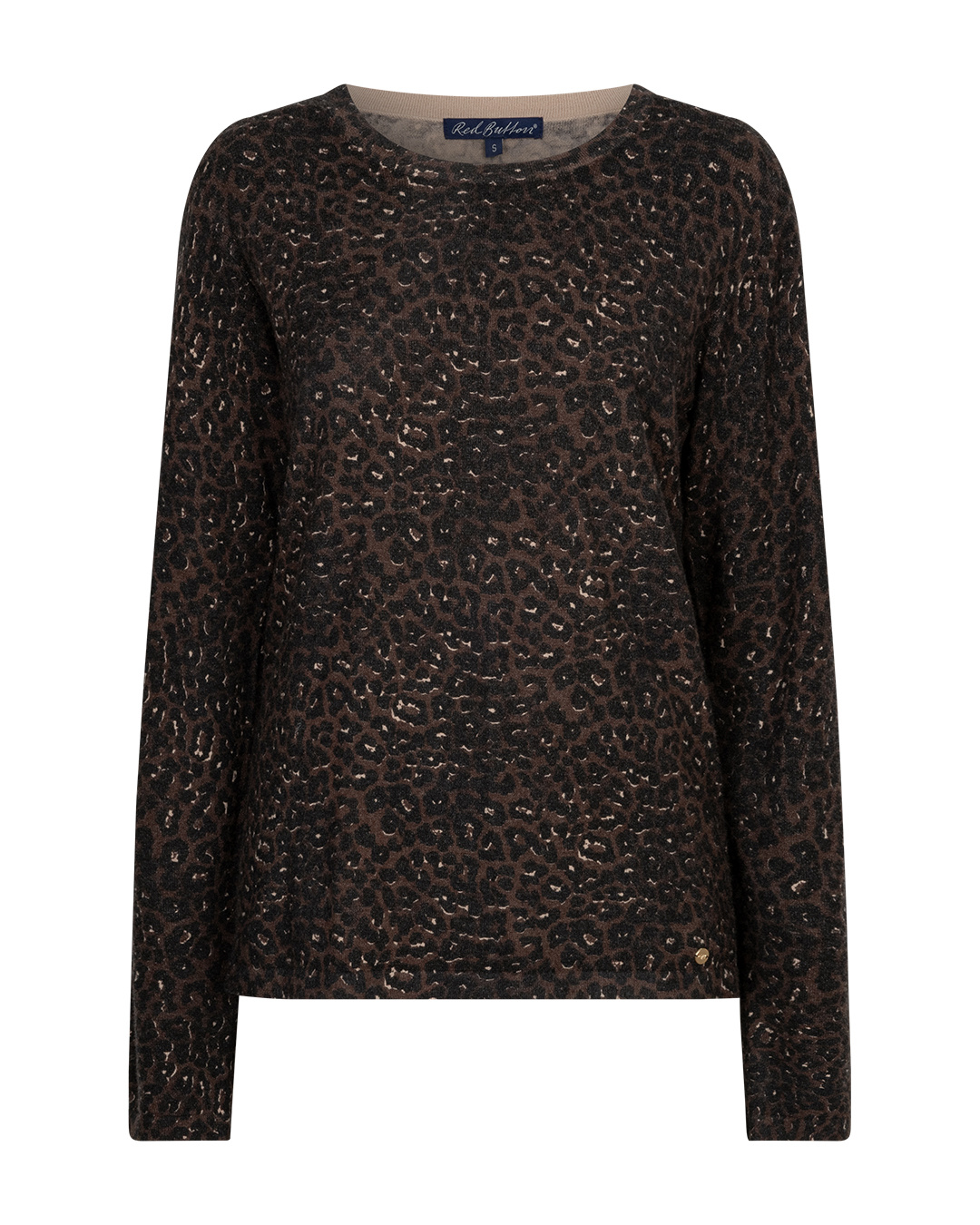 Red Button Trui Terry stripe Brown