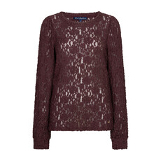 Red Button Top lace Burgundy