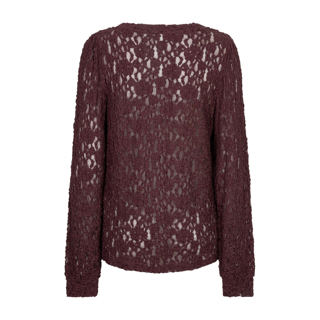 Red Button Top lace Burgundy